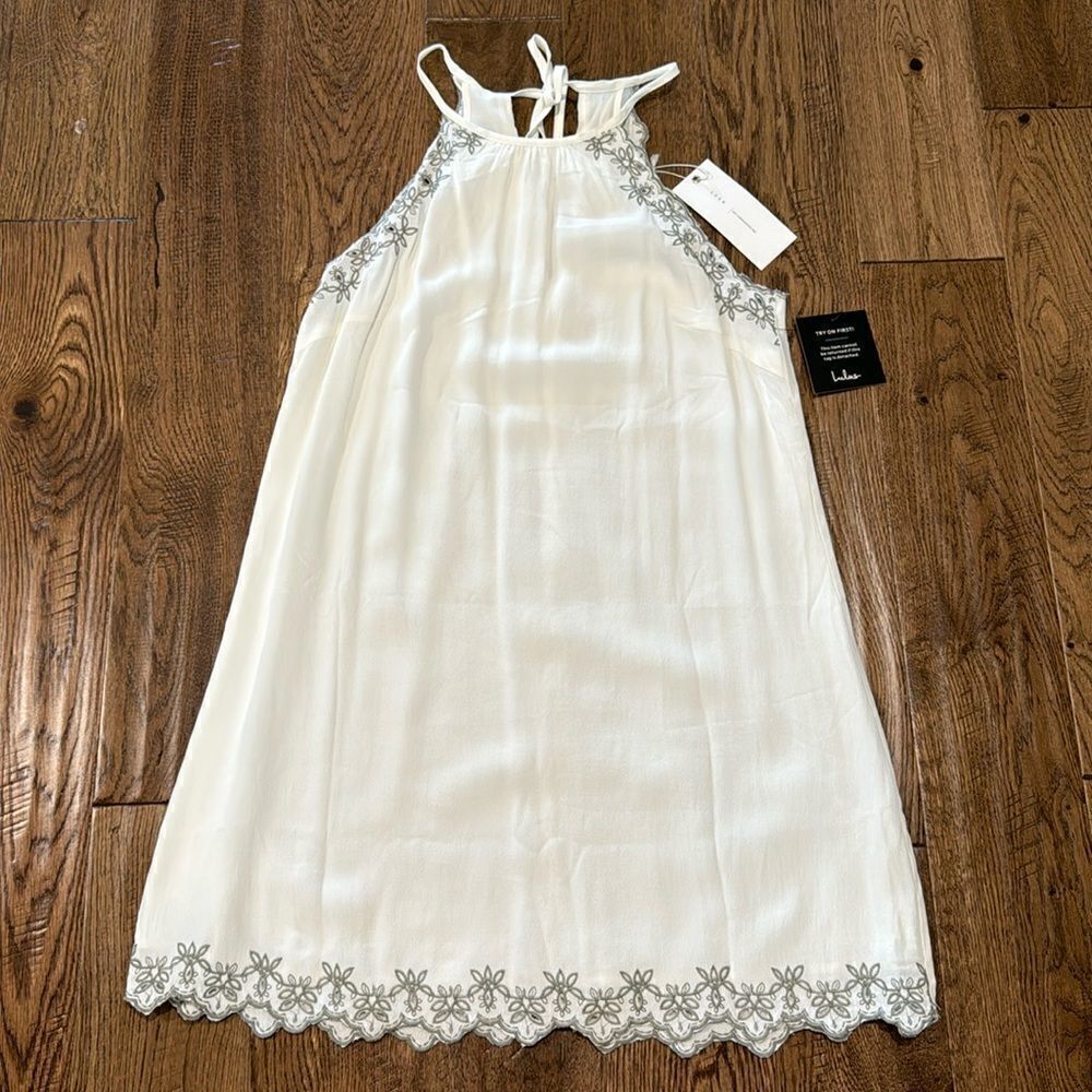 NWT Lulus Lush Ivory Tank Dress. Sz S